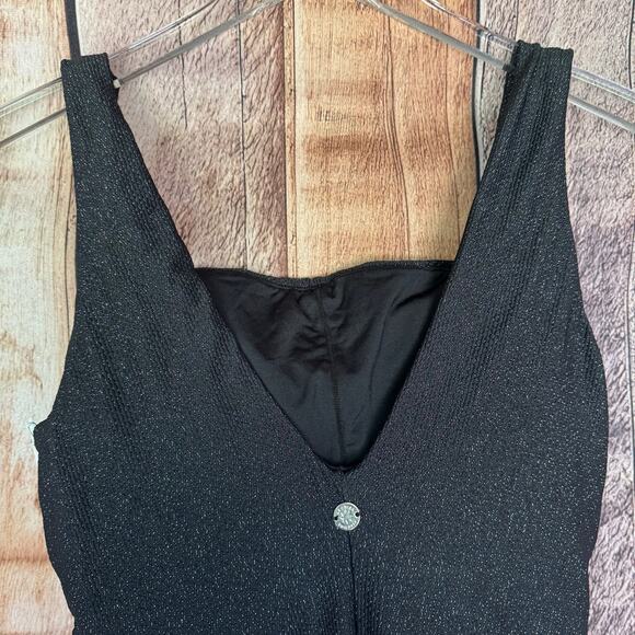 Leonisa Swimsuit One Piece Black Sparkle XL Beach Vacation Pool Resort Cruise - Picture 5 of 9